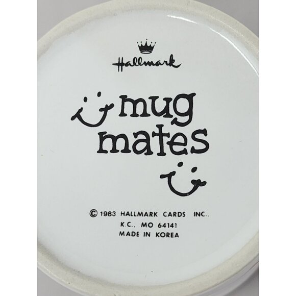 Vintage 1983 Hallmark Mug Mates‎ Ceramic Cup With Floral Print Happy Today - Picture 7 of 9